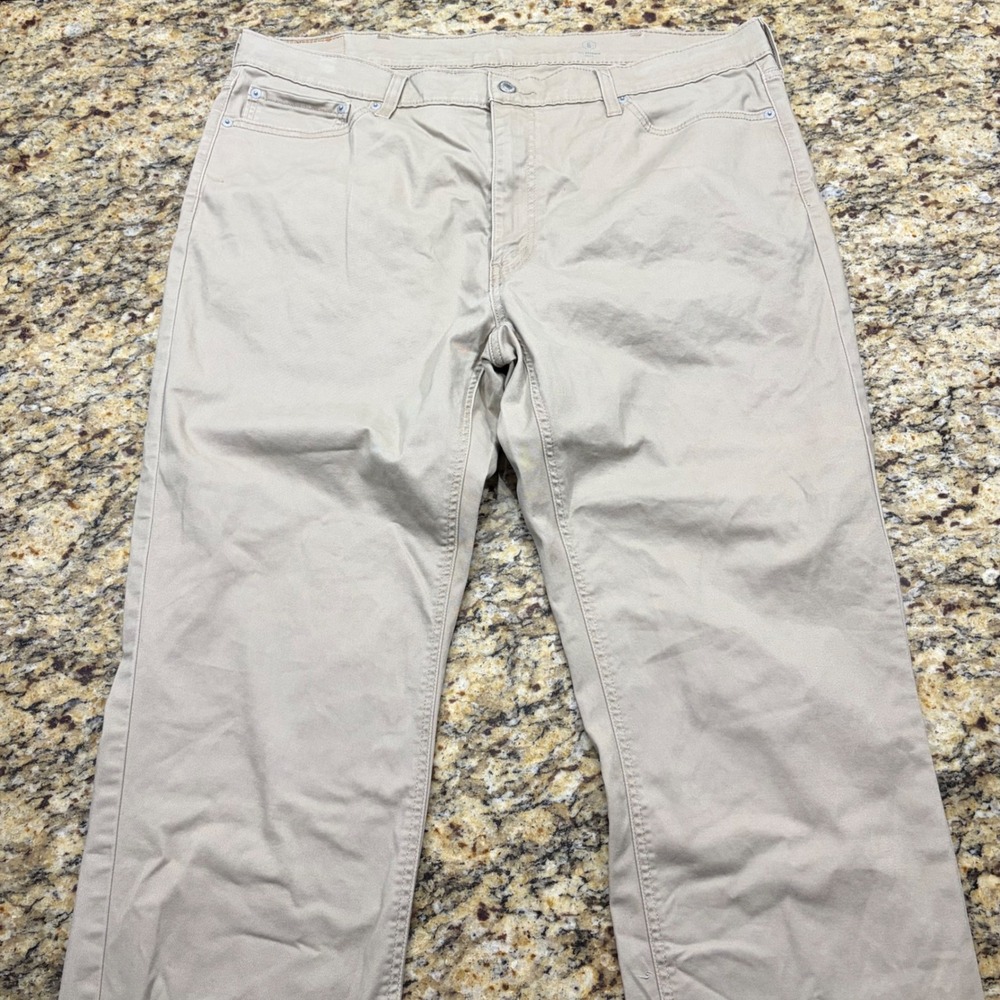 Levis 541 Athletic Taper Pants Mens 40x32 Khaki Tan Chino Twill 18181-0532